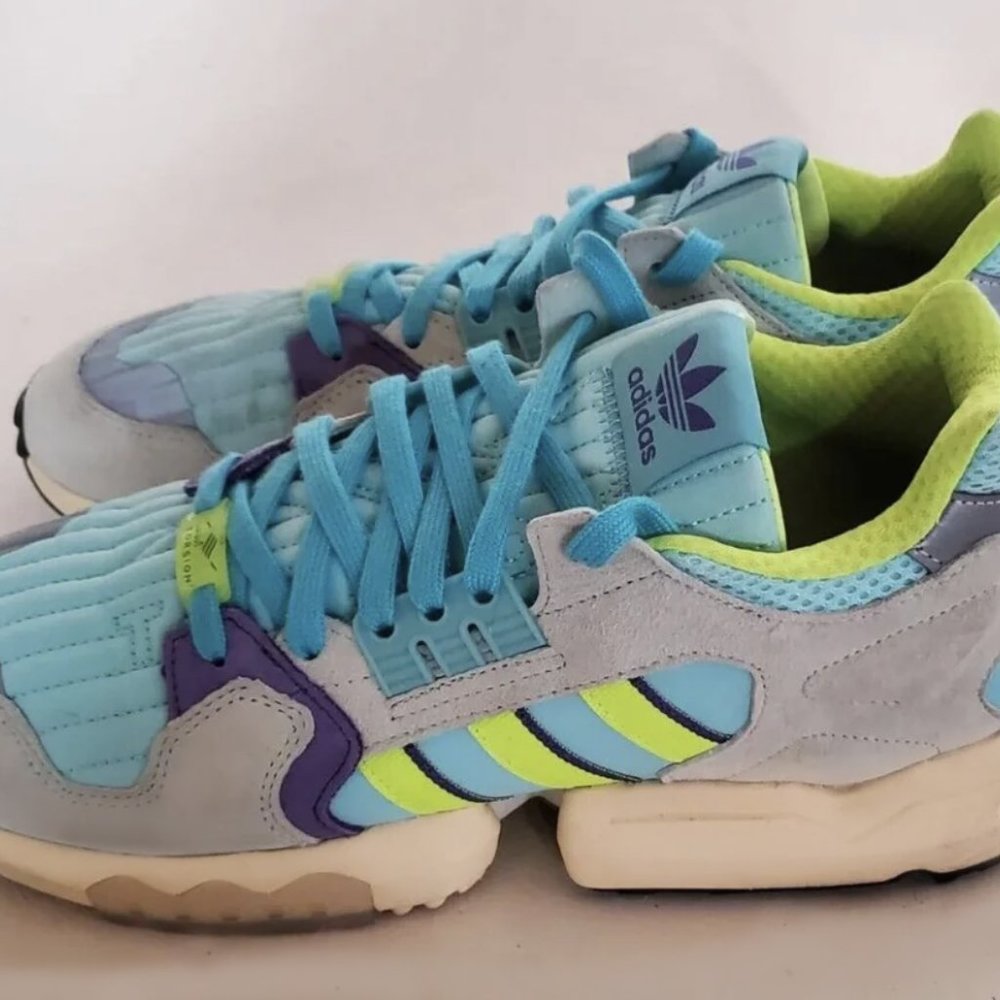 Adidas Originals ZX Torsion Clear Aqua Men Shoes 10 - Picture 3 of 4